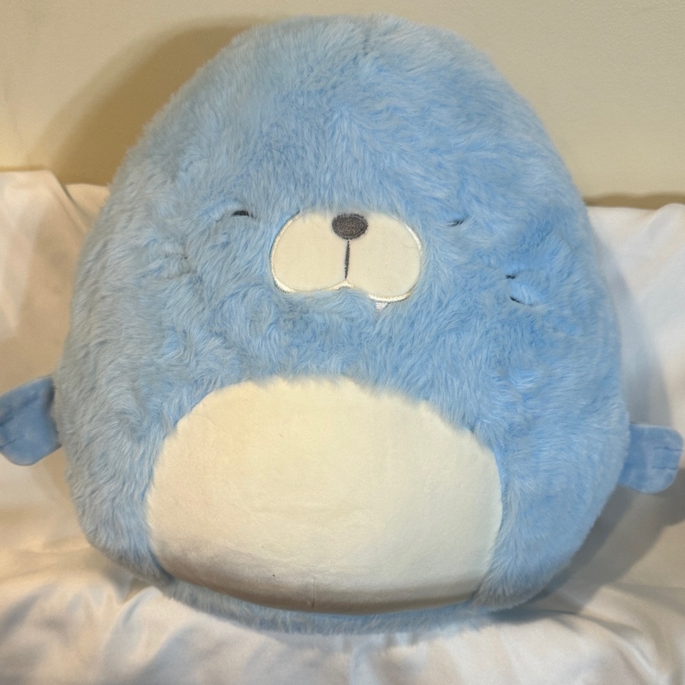 Squishmallows Blue and Cream Plush Toy